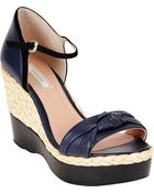Nina Ricci Knotted Espadrille Wedge Sandals - Lyst