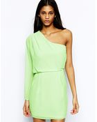 Asos Drape One Shoulder Dress - Lyst