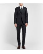 Canali Navy Slim-Fit Plaid Wool Suit - Lyst