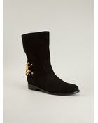 Giuseppe Zanotti Gold Chain Detail Boots - Lyst
