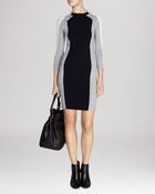 Karen Millen Dress - Mesh Color Block Knit Sweater - Lyst