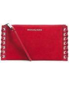 Michael Kors Hippie Large Suede Clutch - Lyst