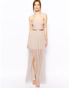 Asos Maxi Dress With Embellished Waistband - Lyst