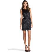 Tibi Tish Embossed Sleeveless Dress - Lyst