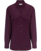 Equipment Cabernet Silk Signature Shirt - Lyst
