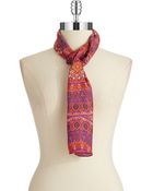 Echo Medallion Silk Scarf - Lyst