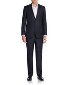 Saks Fifth Avenue Black Classic-Fit Wide Stripe Suit - Lyst