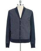 John Varvatos Shawl Collar Cardigan - Lyst
