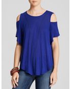 Free People Top - Cold Shoulder Seamed - Lyst