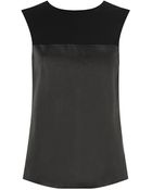 Alexander Wang Leather Shell Top - Lyst