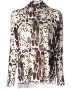 Blumarine Oversized Animal Print Sweater - Lyst