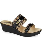 Anne Klein Ewan Metallic Sandals - Lyst