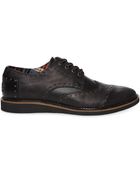 Toms Black Leather Men'S Brogues - Lyst