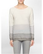 Calvin Klein Lightweight Striped Boatneck Sweater - Lyst