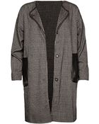 Pixie Market Check Duster Cocoon Coat - Lyst