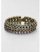 Dannijo Swarovski Crystal Link Chain Bracelet - Lyst