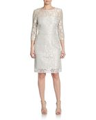 Kay Unger Lace Cocktail Dress - Lyst