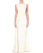 Elie Saab Gathered Crepe Gown - Lyst