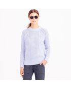 J.Crew Cotton Cable Sweater - Lyst
