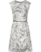 Peter Pilotto Gia Printed Silk-Jacquard Dress - Lyst