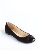 Guess Xia Cap-Toe Suede Flats - Lyst