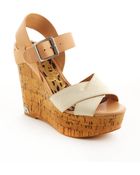 Sam Edelman Sasha Leather Platform Wedge Sandals - Lyst