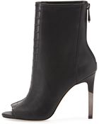 BCBGMAXAZRIA Jase Leather Open-Toe Boot - Lyst