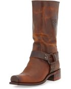 Frye Cavalry Harness-Detailed Mid-Calf Boot - Lyst