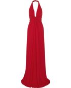 Valentino Crepe Halterneck Gown - Lyst