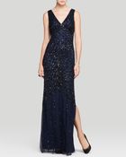 Aidan Mattox Gown - Double V-Neck Beaded - Lyst