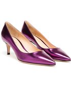 Gianvito Rossi Pointed Metallic Midi Pumps - Lyst