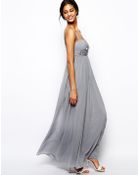 Asos Embellished Bandeau Maxi Dress - Lyst