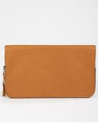 Selected /femme Tan Leather Henna Clutch - Lyst