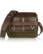 Jérôme Dreyfuss Nicolas Elaphe And Suede Shoulder Bag - Lyst