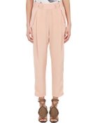 3.1 Phillip Lim Pleated Crêpe De Chine Trousers - Lyst