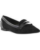 Dune Lyndon Pointed-toe Saddle-trim Loafers - Lyst