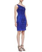 Sue Wong One-Shoulder Beaded Dress - Lyst
