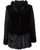 Sylvie Schimmel Contrast Fur Coat - Lyst