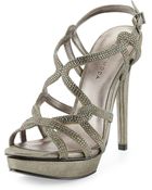 Pelle Moda Flirt Metallic Evening Platform Sandal - Lyst