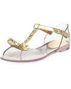 Stuart Weitzman Nifty Jelly Flat Sandal - Lyst