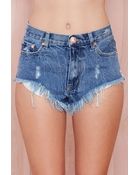 Nasty Gal One Teaspoon Wolf Rollers Cutoffs - Lyst