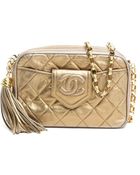 Chanel Pre-Owned Vintage Quilted Cc Tassel Camera Bag - Lyst