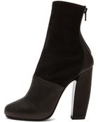 Pierre Hardy Stretch Calfskin Leather Suede Boots - Lyst