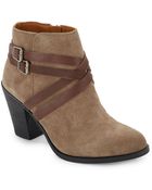 Lucky Brand Elyannah Suede Ankle Boots/Brindle - Lyst