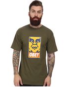 Obey Orange Icon Face Basic Tee - Lyst