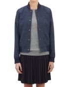 A.P.C. Metallic Herringbone Laura Bomber - Lyst