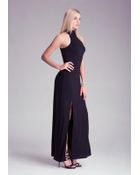 Bebe Stud Mock Neck Gown - Lyst
