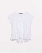 Zara Full Poplin Top - Lyst