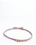 Prada Dark Rose Leather Skinny Bow Belt - Lyst