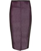 Ted Baker Pony Skin Effect Leather Pencil Skirt - Lyst